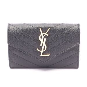 Saint Laurent Monogram Envelope Leather Wallet